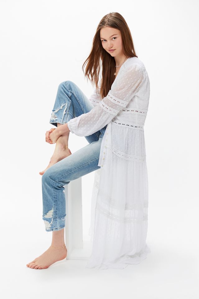 RAHI Solstice Lace Inset Button-Front Maxi Dress #3