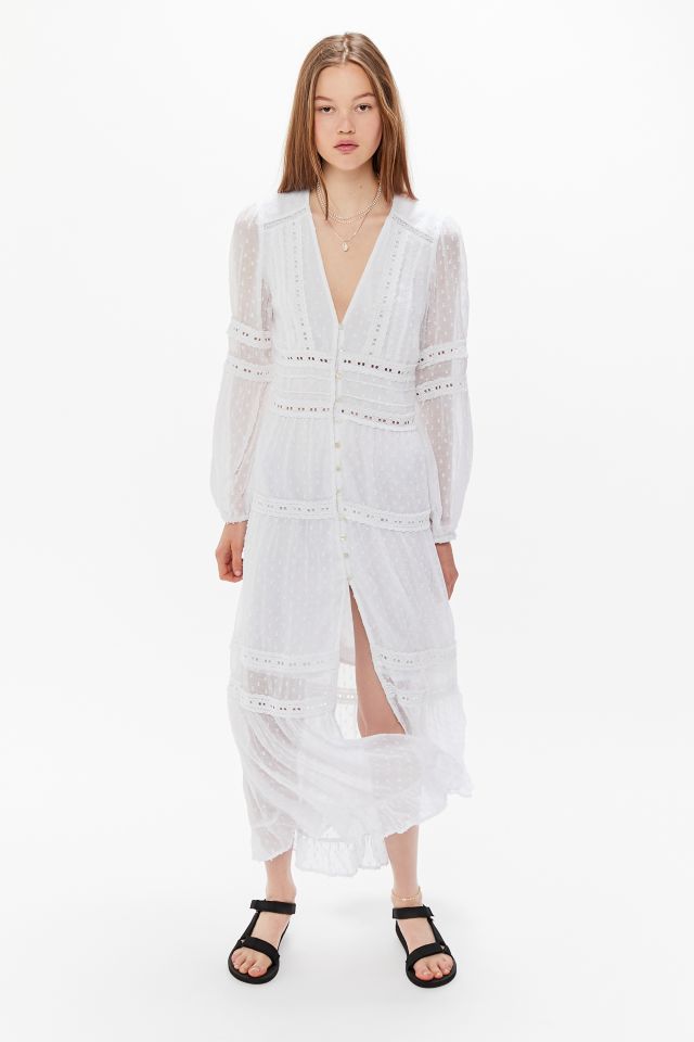 RAHI Solstice Lace Inset Button-Front Maxi Dress #4