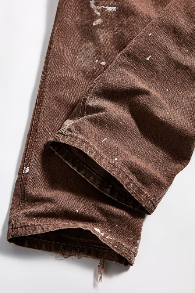 Pantalon marron à motif d'éclaboussures vintage Carhartt #1
