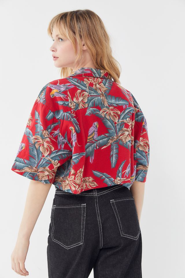 Vintage Cropped Hawaiian Shirt #2