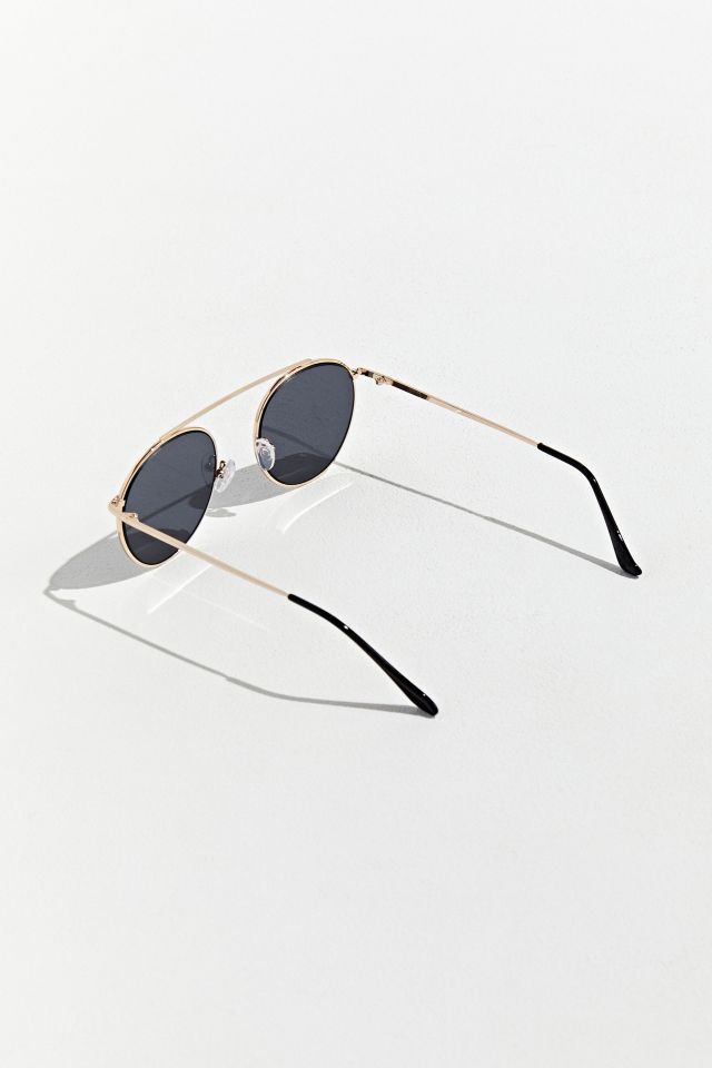 Metal Bridgeless Brow Bar Round Sunglasses Urban Outfitters 4865