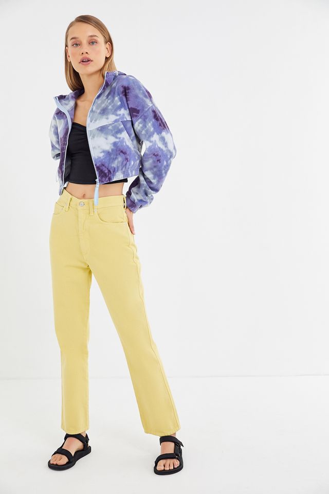 UO Cozy Tie-Dye Fleece Cropped Jacket #3