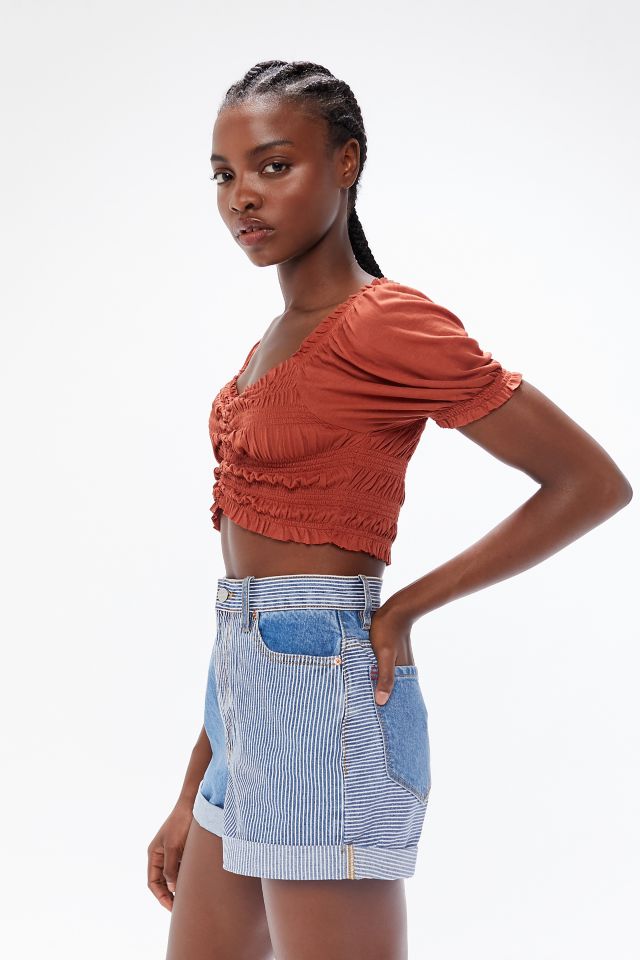 BDG Denim High-Rise Mom Short – Patchwork Denim #4