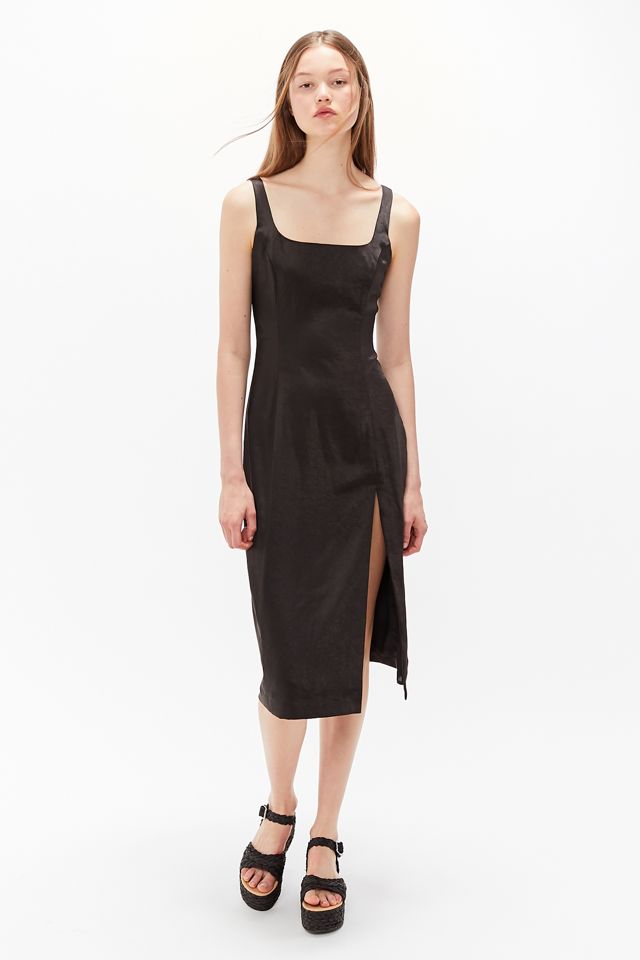 Third Form Slit Square Neck Slip Dress | Urban Outfitters Canada