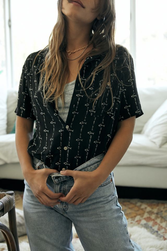 Quiksilver Printed Button-Down Camp Shirt
