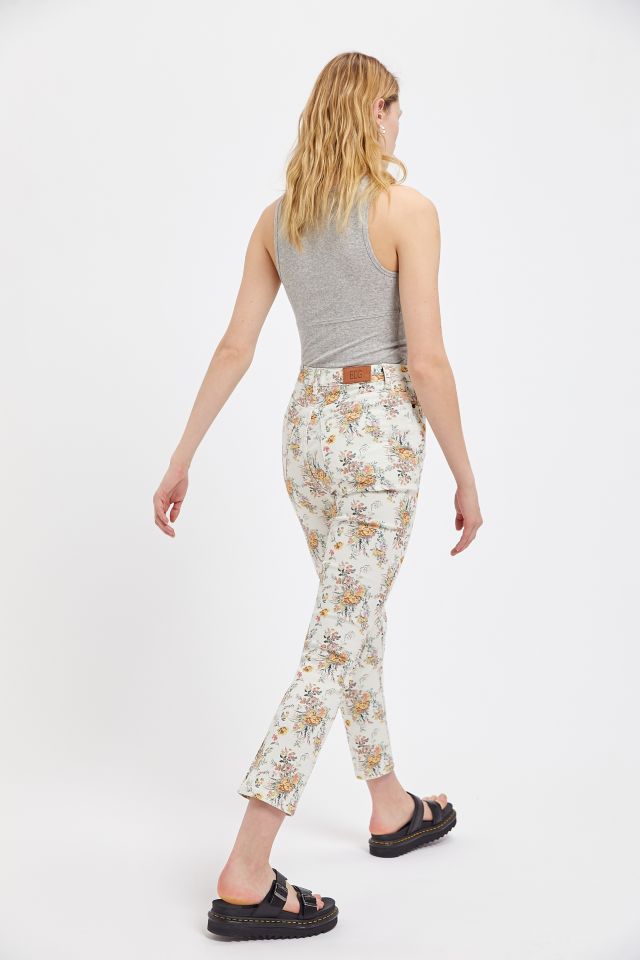 Jean Taille Haute Coupe Girlfriend BDG – Floral Blanc #3