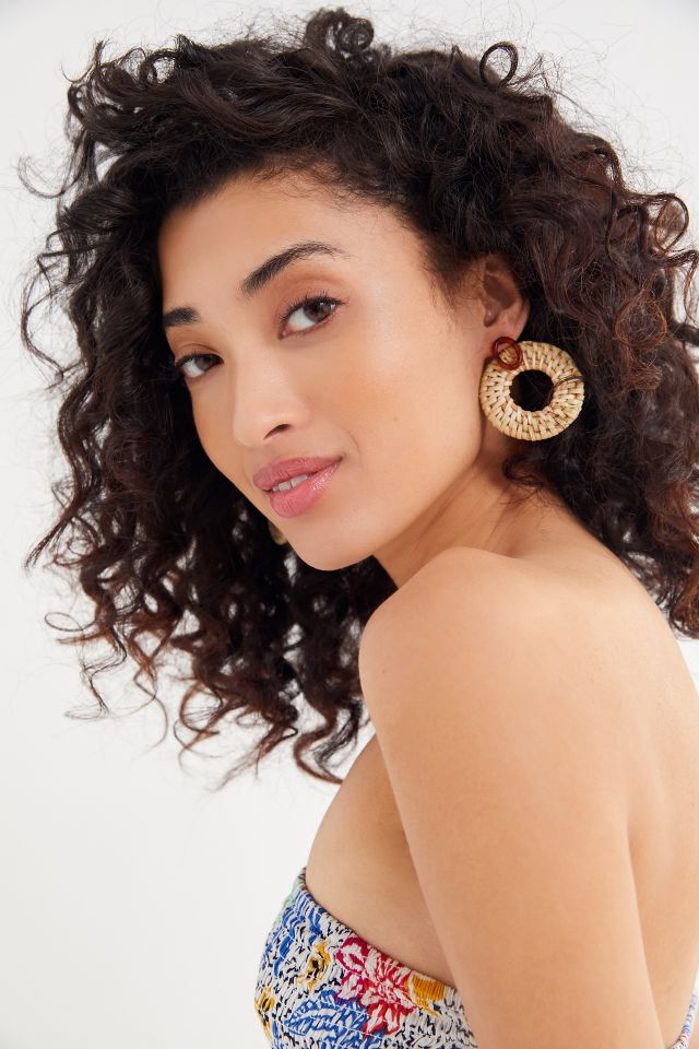 Bali Basket Weave Statement Earring #1