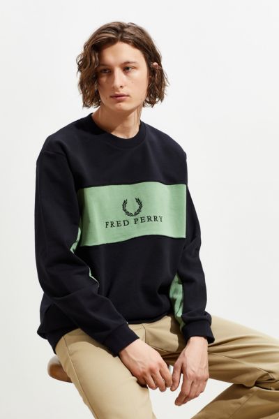 Fred perry panel piped sweatshirt hotsell