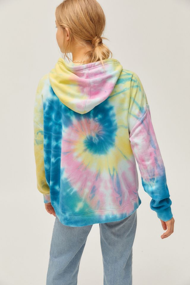 UO Sadie Tie Dye Zip Up Hoodie Sweatshirt