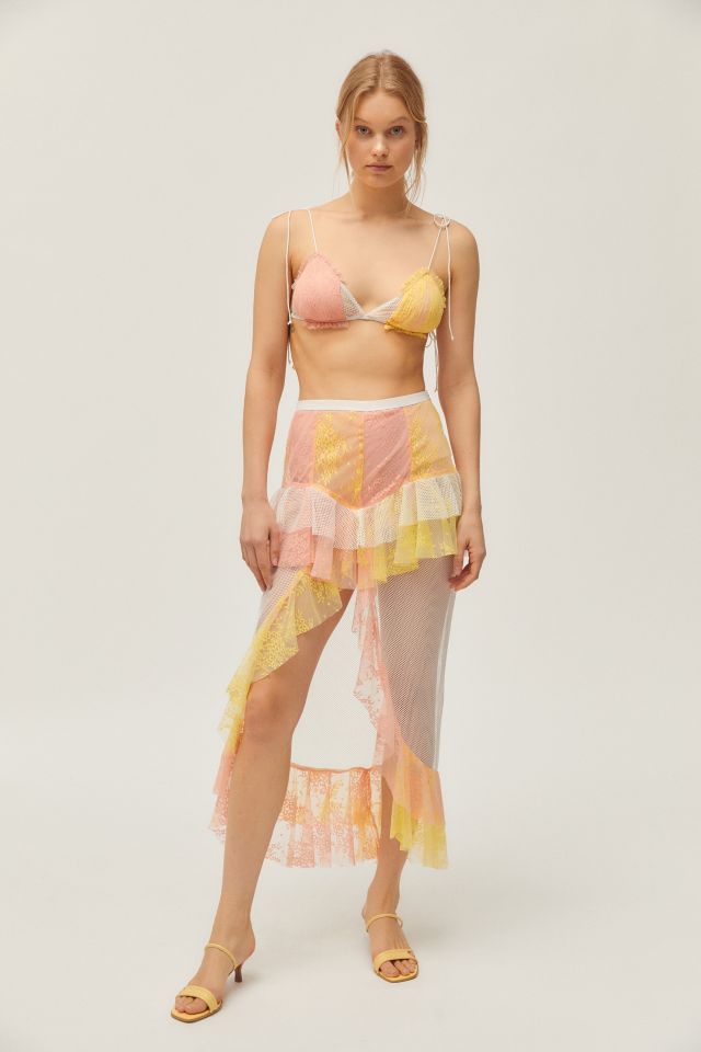 For Love & Lemons Sorbet Lace Trim Bra Top #3