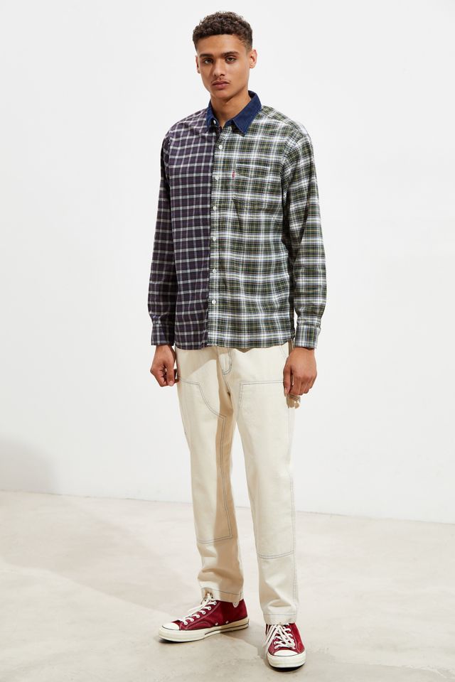 Levi’s Pieced Sunset Spliced Plaid Button-Down Shirt  #5