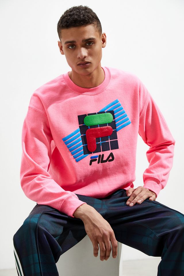 FILA Retro Logo Puff Ink Crew-Neck Sweatshirt  #1