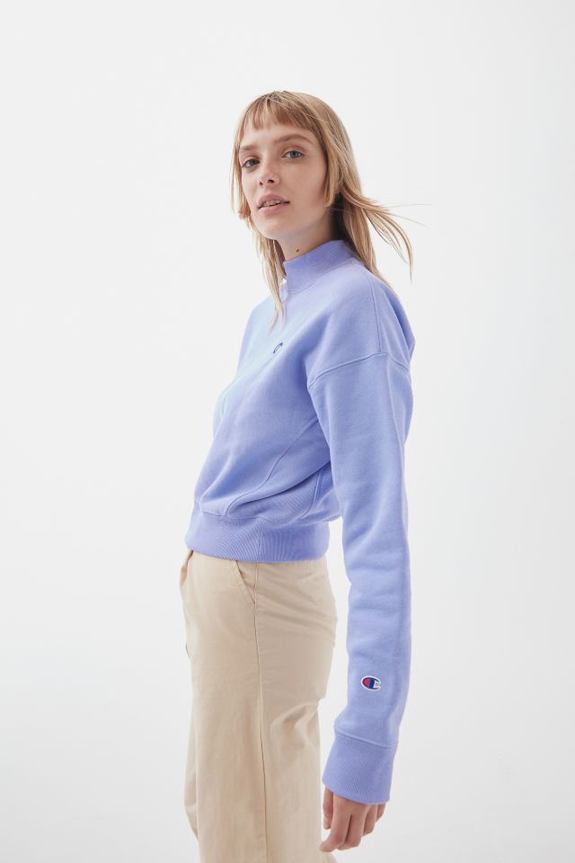 Champion Tipped Mock Neck Sweatshirt