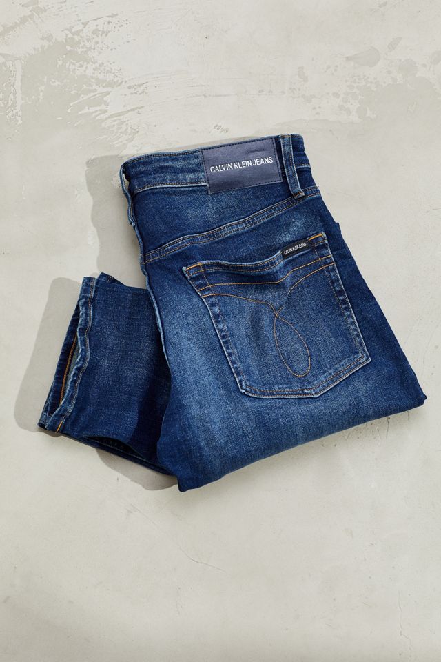 Calvin Klein Jeans Blue Cotton Slim Fit Jeans