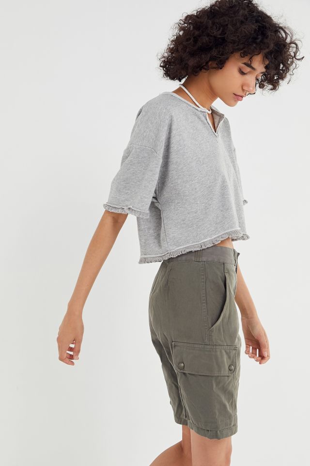 UO Coco Fringe Cropped Sweatshirt #1