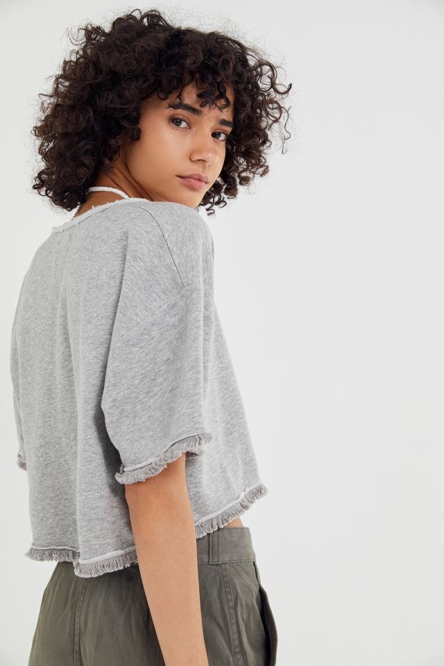 UO Coco Fringe Cropped Sweatshirt #2