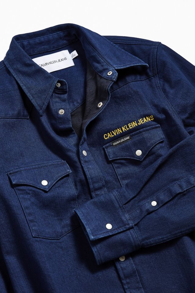 Calvin klein store western denim shirt