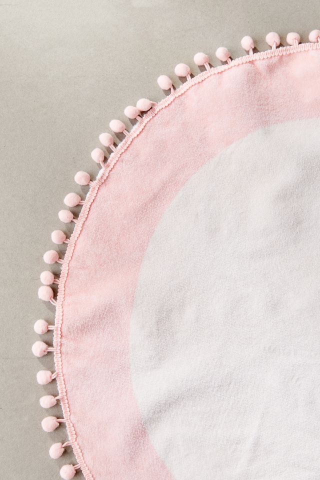  Serviette de plage avec bordure à pompons en forme de marguerite ban.do  #2