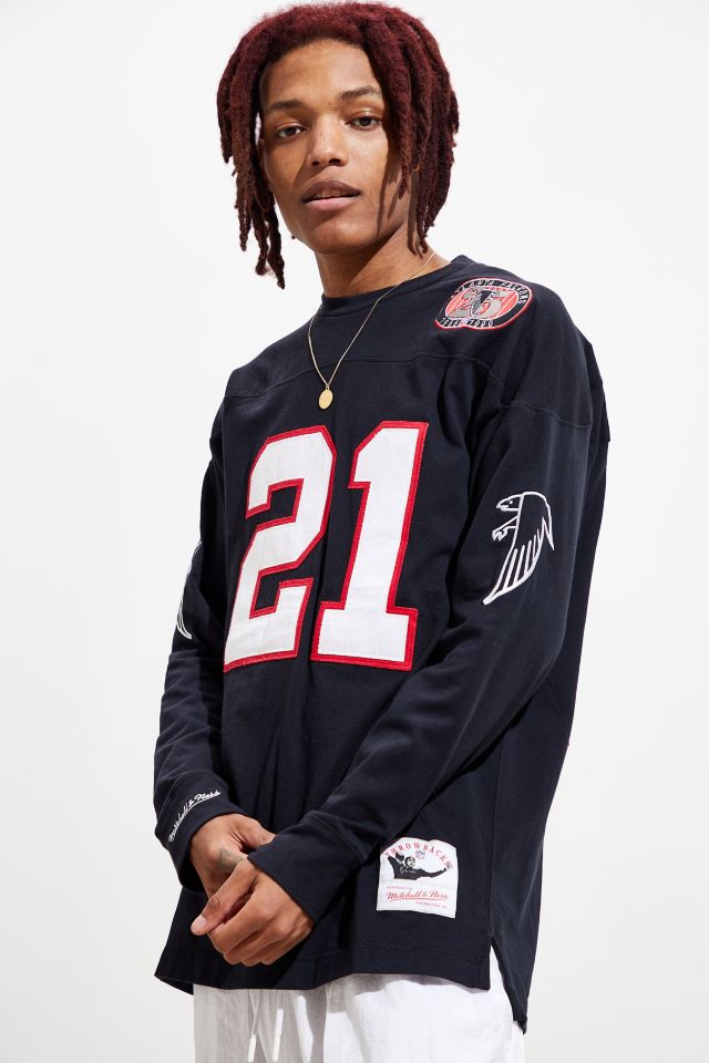 Mitchell & Ness Atlanta Falcons Deion Sanders Long Sleeve Jersey Tee