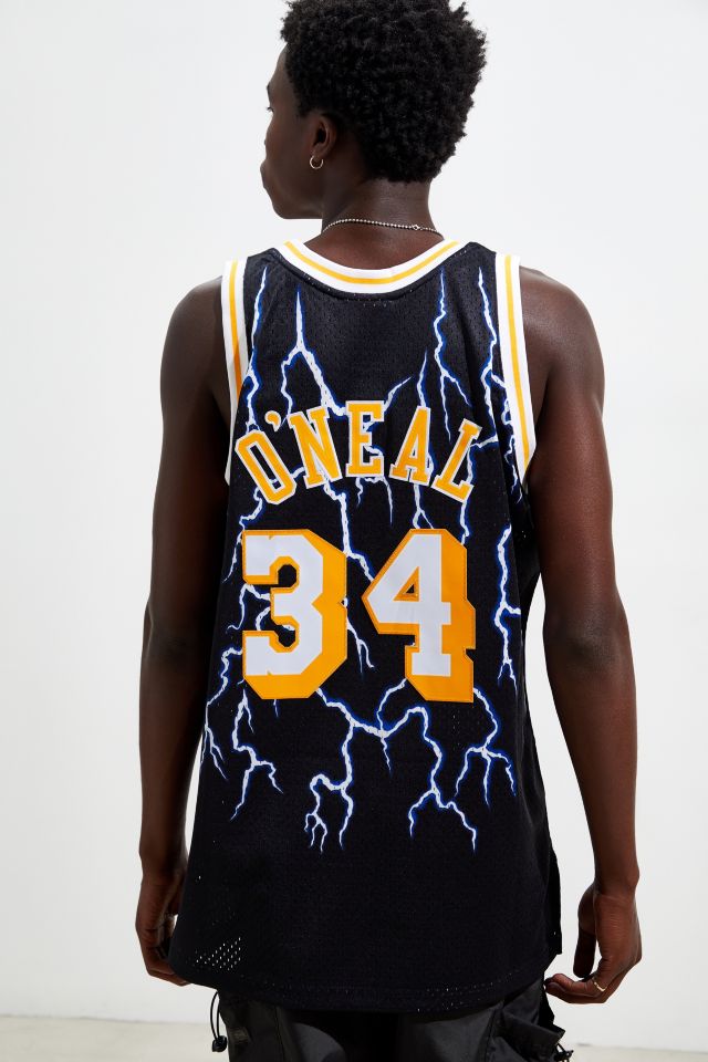 Mitchell & Ness Men's Shaquille O'Neal Black Los Angeles Lakers Swingman  Sidewalk Sketch Jersey - Macy's