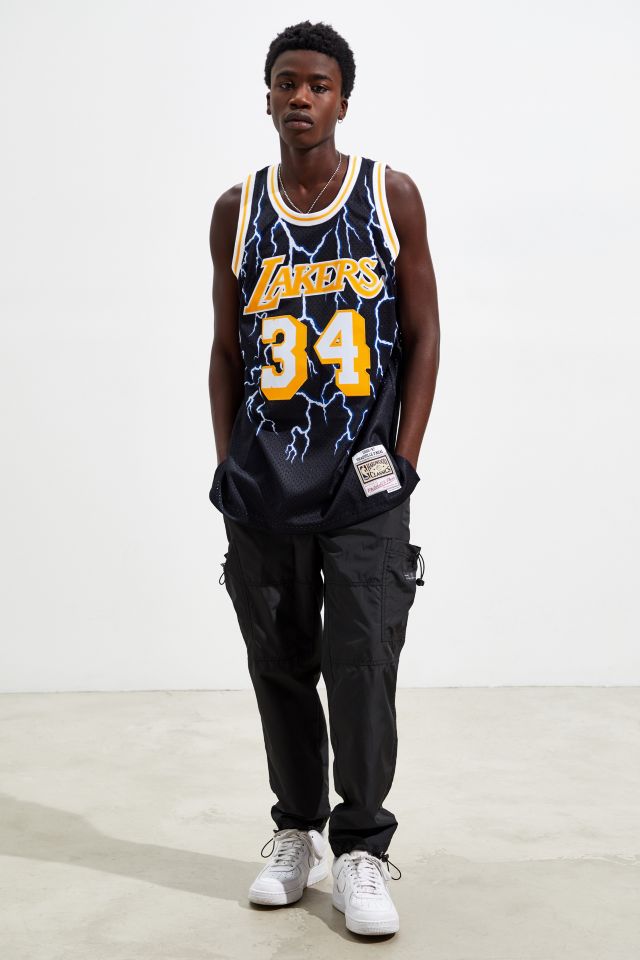 Mitchell & Ness Los Angeles Lakers Shaquille O'neal Lightning Basketball  Jersey in Blue for Men