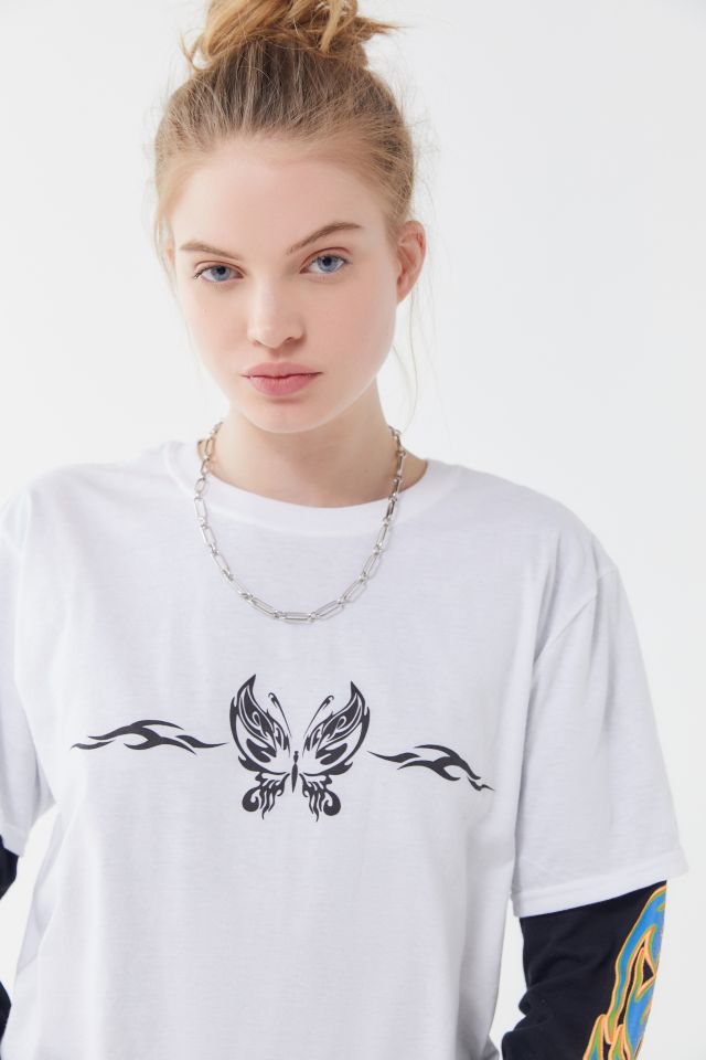 BDG Butterfly Layered Long Sleeve Top #3