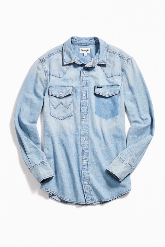 Wrangler Western Denim Button-Down Work Shirt | Urban Outfitters