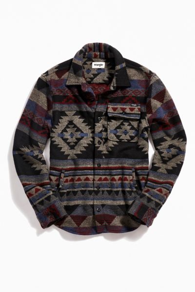 Wrangler Patterned Button-Down Shirt Jacket | Urban Outfitters