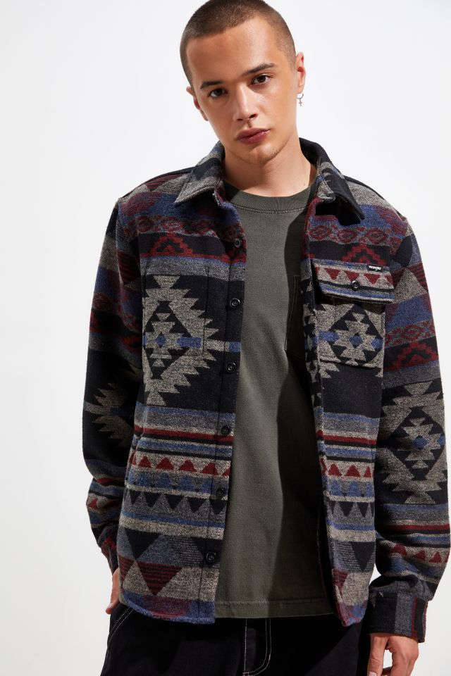 Wrangler Patterned Button-Down Shirt Jacket #1