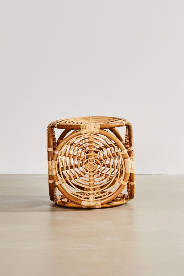Concentric Rattan Stool #1