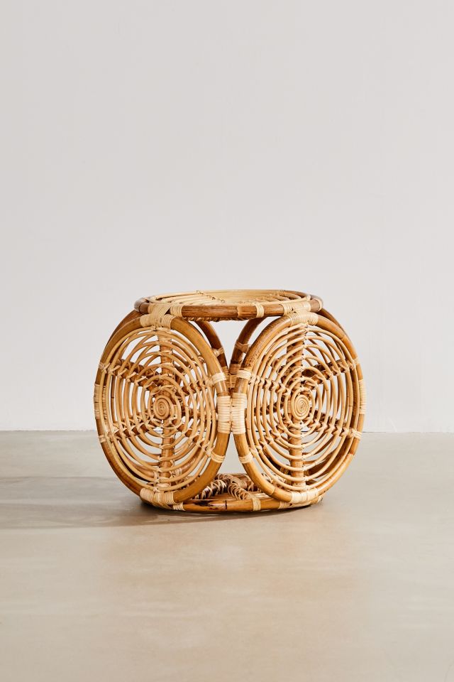 Concentric Rattan Stool #2