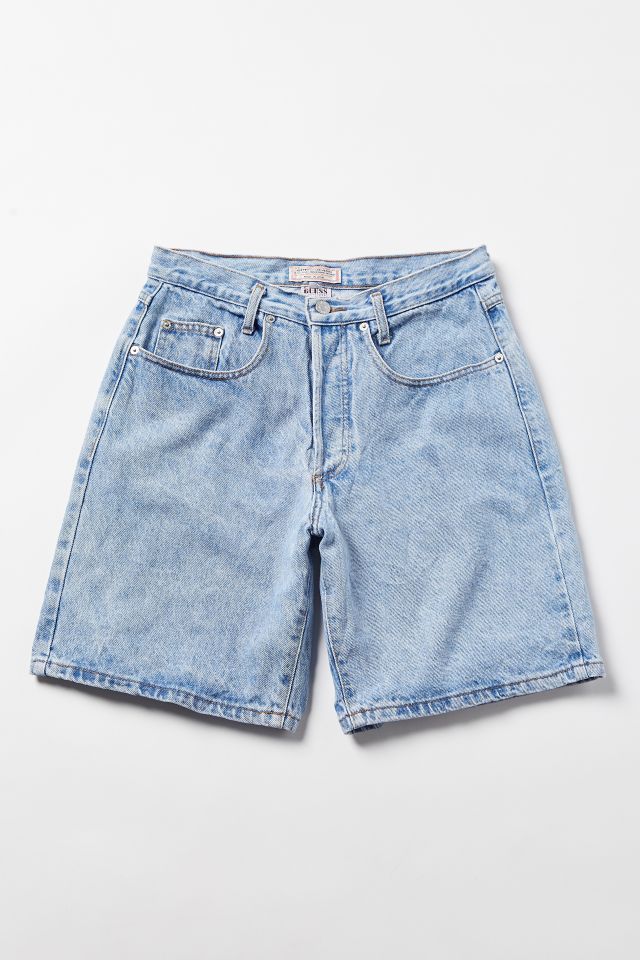 Vintage GUESS Longline Light Wash Denim Short | Urban Outfitters