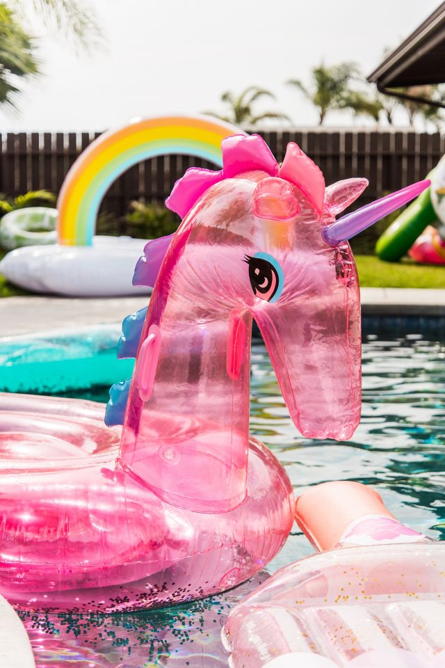 FUNBOY Pink Glitter Unicorn Pool Float #1