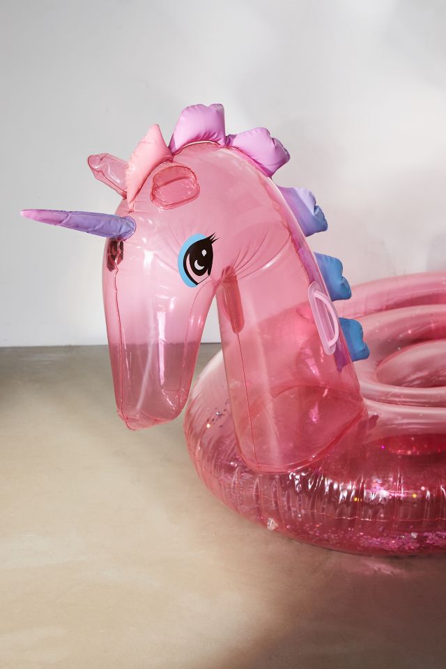 FUNBOY Pink Glitter Unicorn Pool Float #4