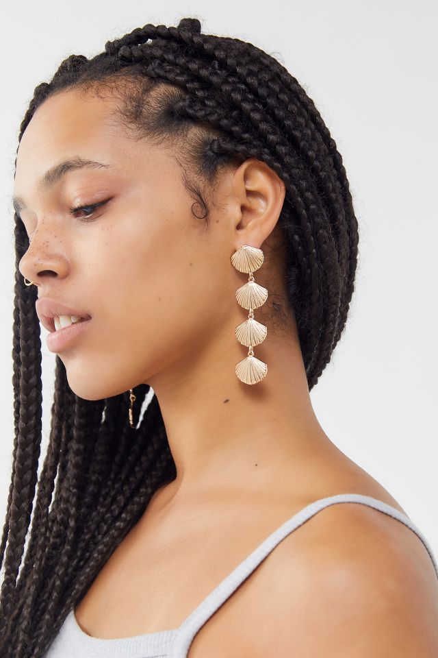 Shell Statement Drop Earring #1