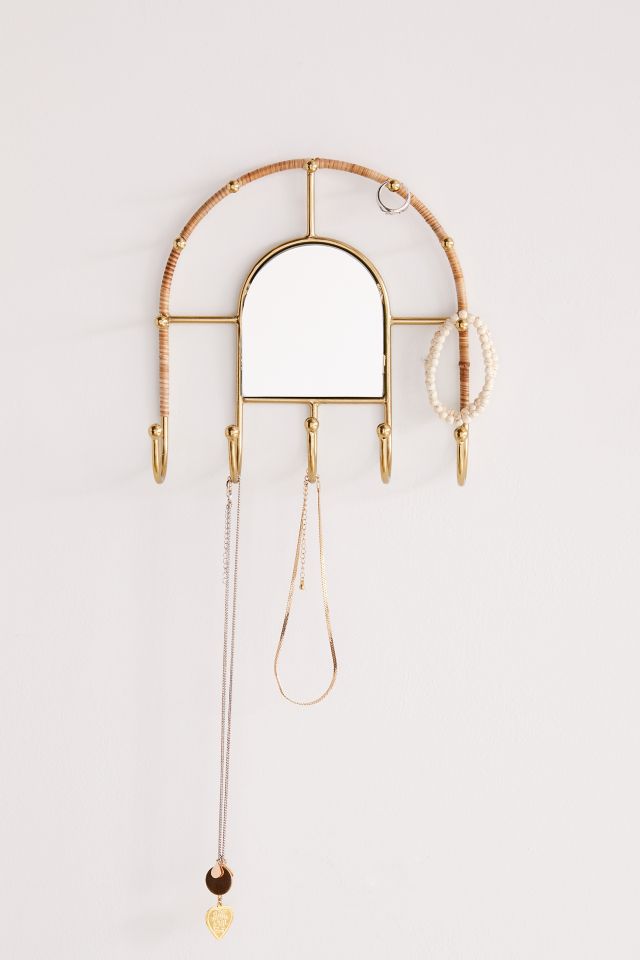 Walden Wrapped Rattan Multi-Hook Mirror #2