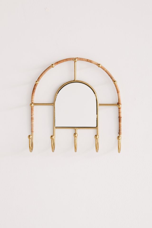 Walden Wrapped Rattan Multi-Hook Mirror #3