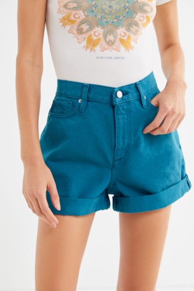 BDG Denim High-Rise Mom Short – Overdyed Blue | Urban Outfitters