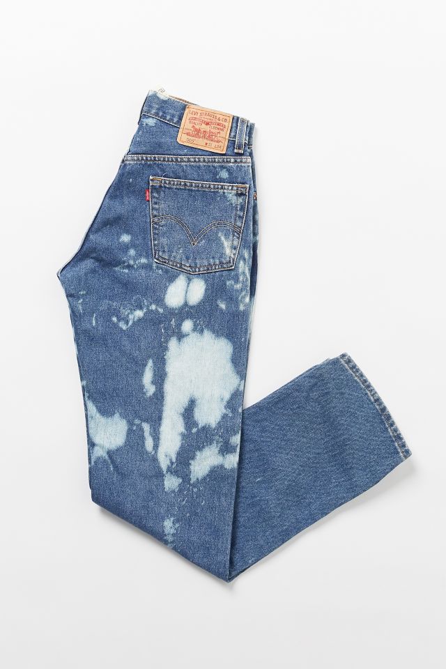 Vintage Levi’s Dark Wash Bleach Tie-Dye 505 Jean