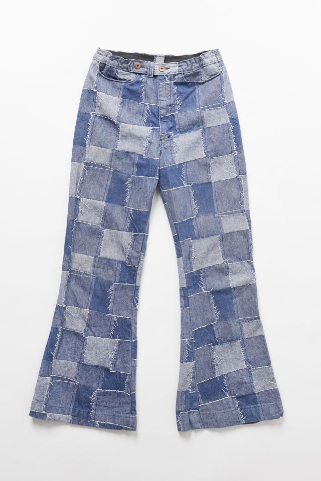 Denim Patchwork Wide Leg Jean