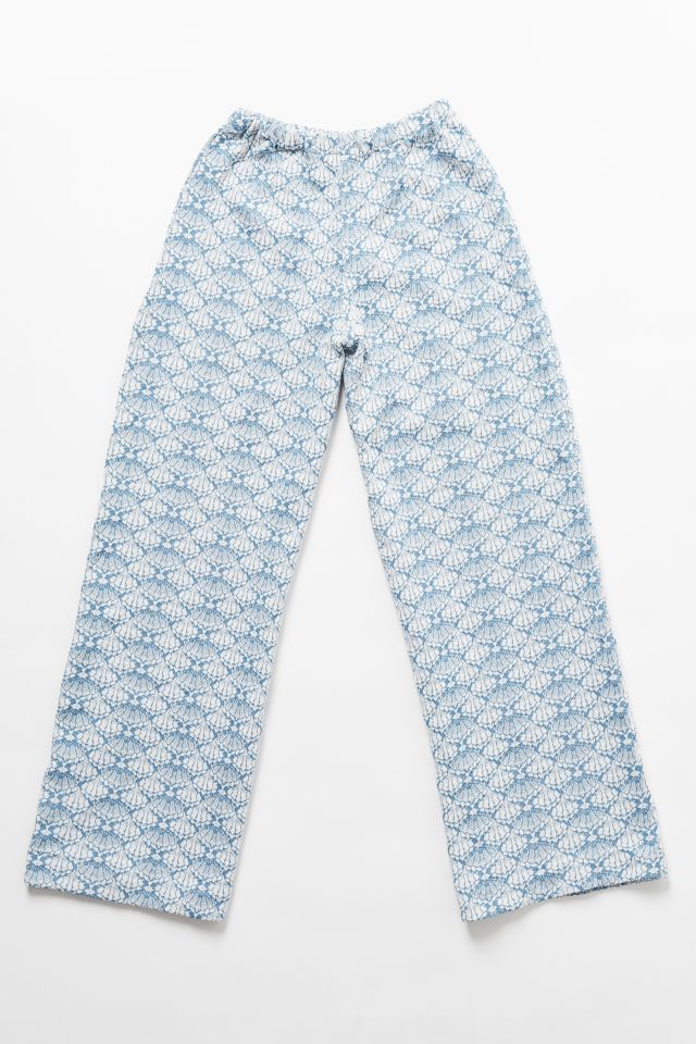 Vintage Blue Printed Wide Leg Pant | Urban Outfitters
