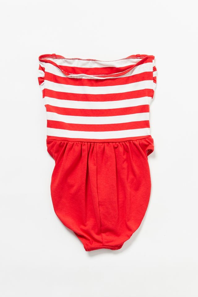 Vintage Red Stripe Bodysuit #1