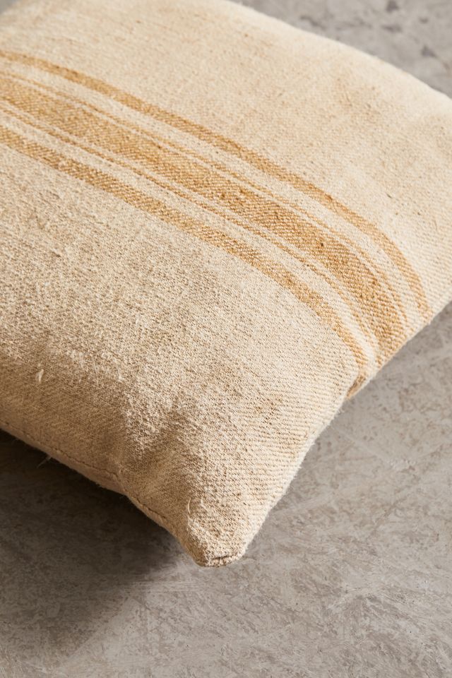 Urban Renewal Repurposed Grain Sack Pillow #2