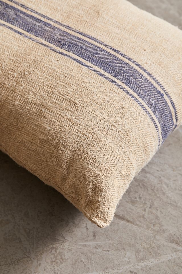 Urban Renewal Repurposed Grain Sack Pillow #3