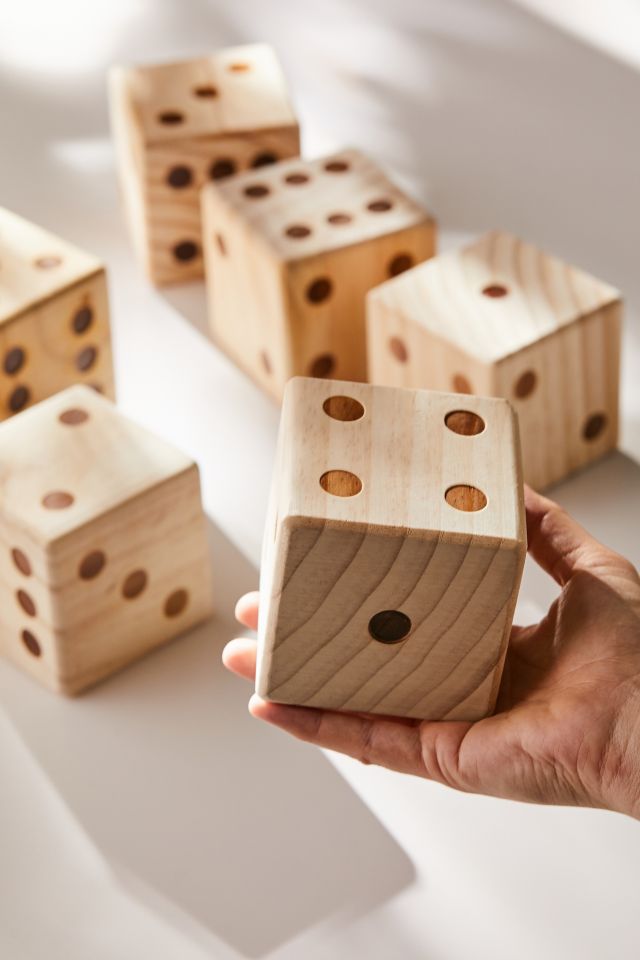 Oversized Wooden Dice - Set Of 5 #2