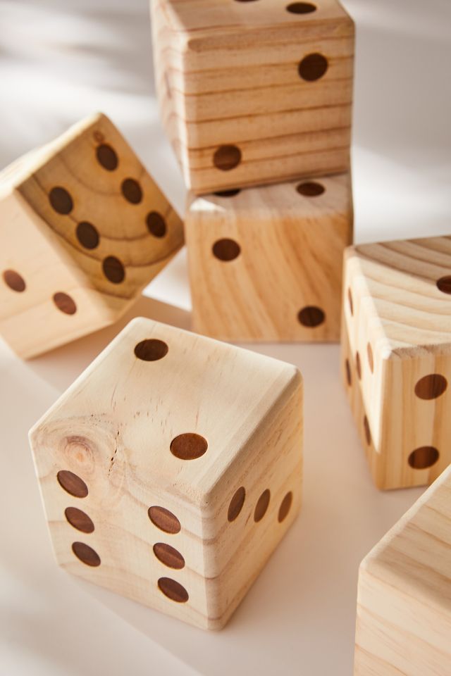 Oversized Wooden Dice - Set Of 5 #3