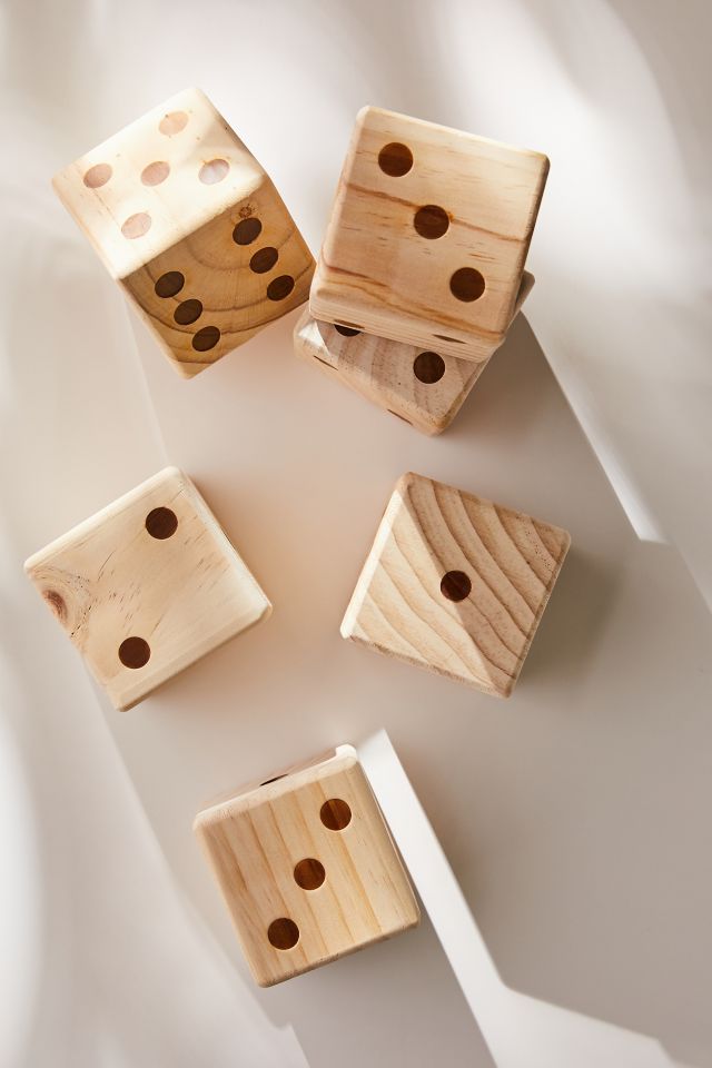 Oversized Wooden Dice - Set Of 5 #4