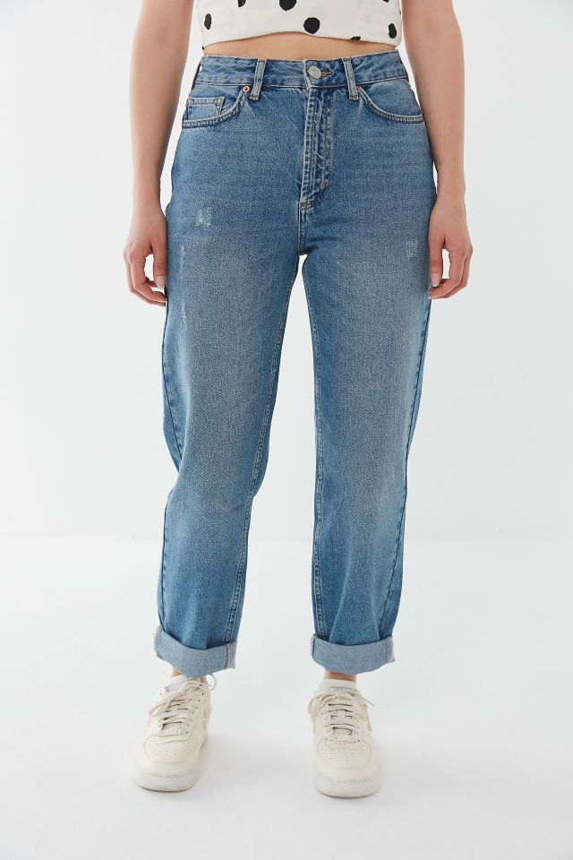 Petite high clearance waisted mom jeans