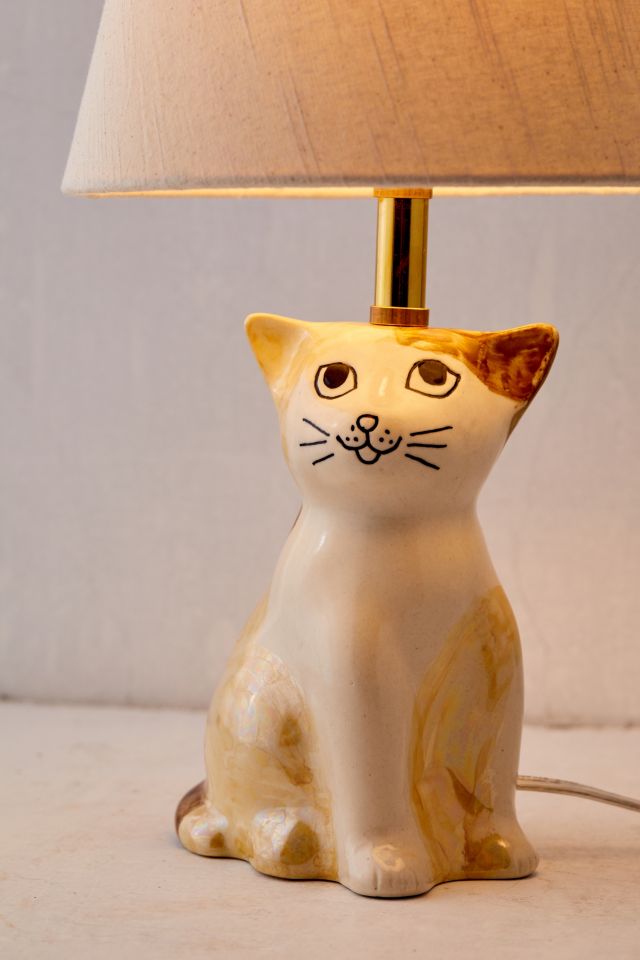 Ceramic Cat Table Lamp #3