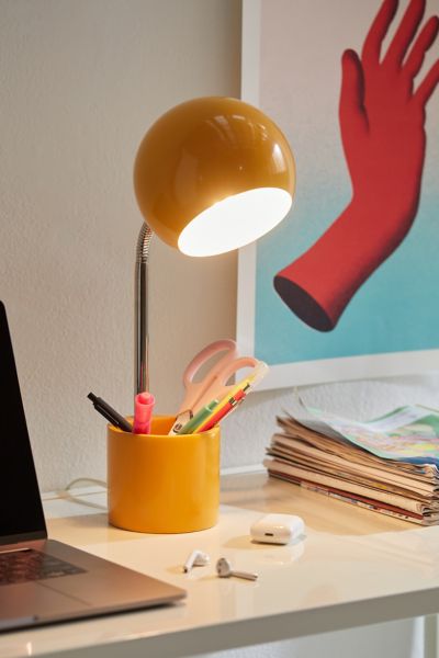 URBAN OUTFITTERS GUMBALL STORAGE DESK LAMP IN ORANGE AT URBAN OUTFITTERS 
